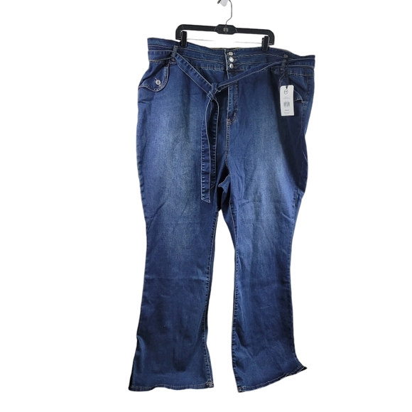 Fashion To Figure Jeans Size 28 Womens Plus Size New WIth Tags Waist 50" Stretch - Picture 12 of 13